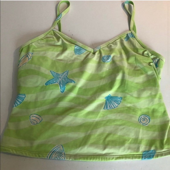 LILLY PULITZER Green Starfish TANKINI SWIMSUIT 10 - Picture 2 of 4